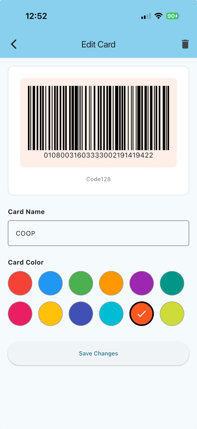 Card Details & Progress